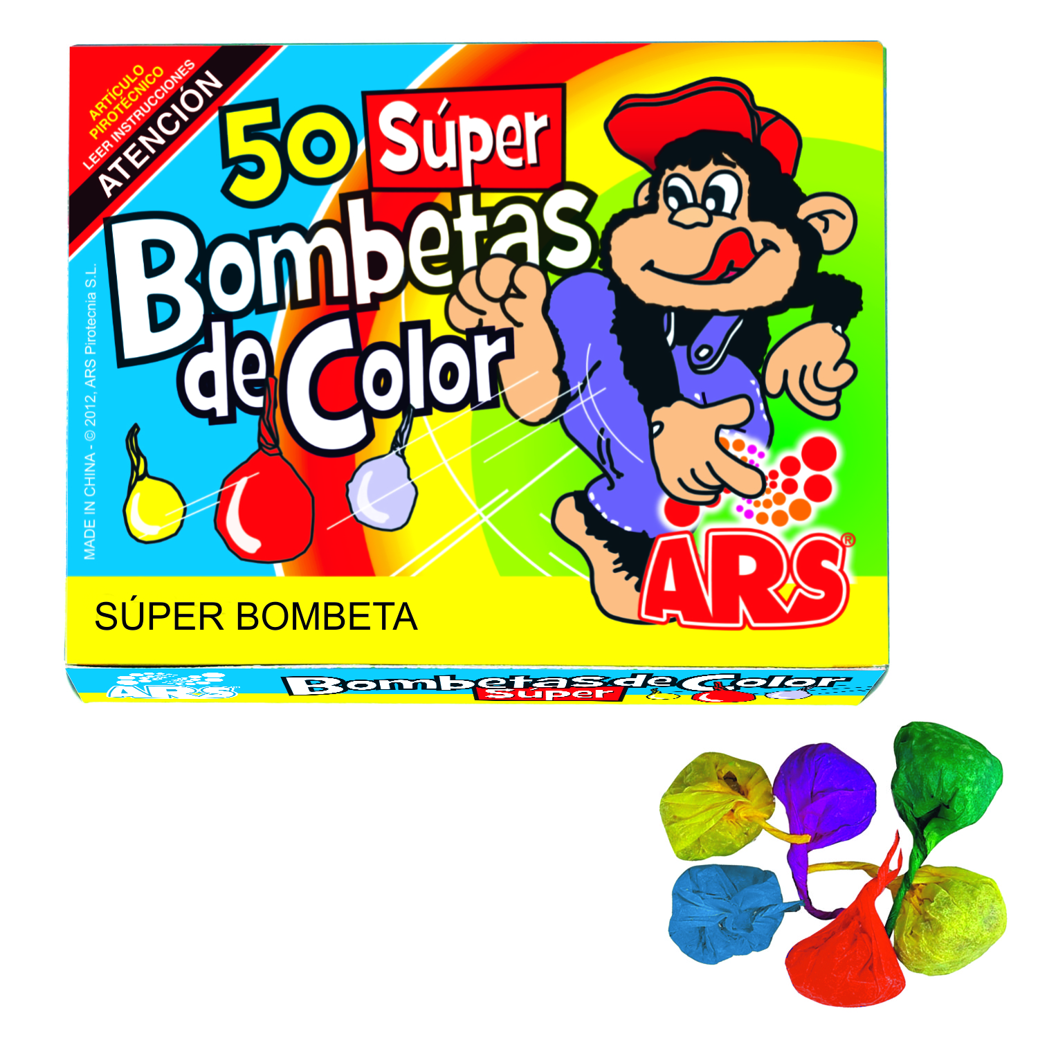 súper bombetas de color, producto